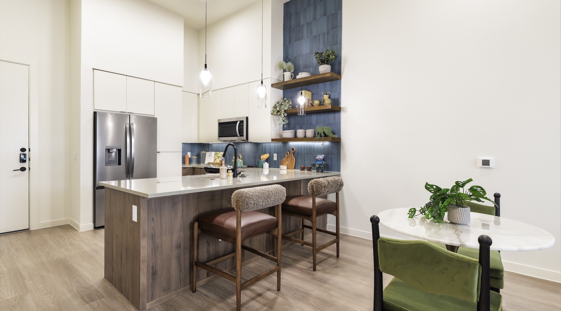 Well-lit kitchen with ample counter space